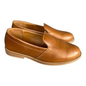 Patina Portland Women’s Tan Leather Slip On Loafers Size-8.5